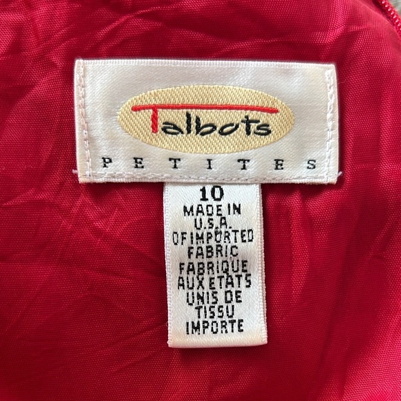 Talbots Women’s Red Wool Sheath Dress Size 10 Long Sleeve Classic Elegant - Picture 6 of 9